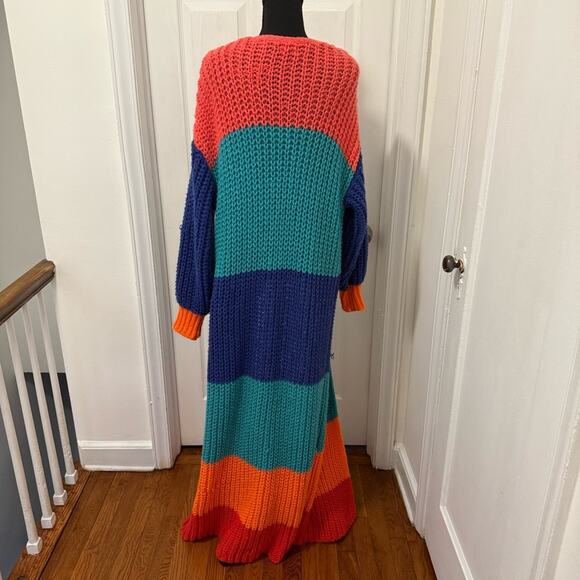 Boohoo Colorful Women's Long Cardigan Sweater - Picture 7 of 15